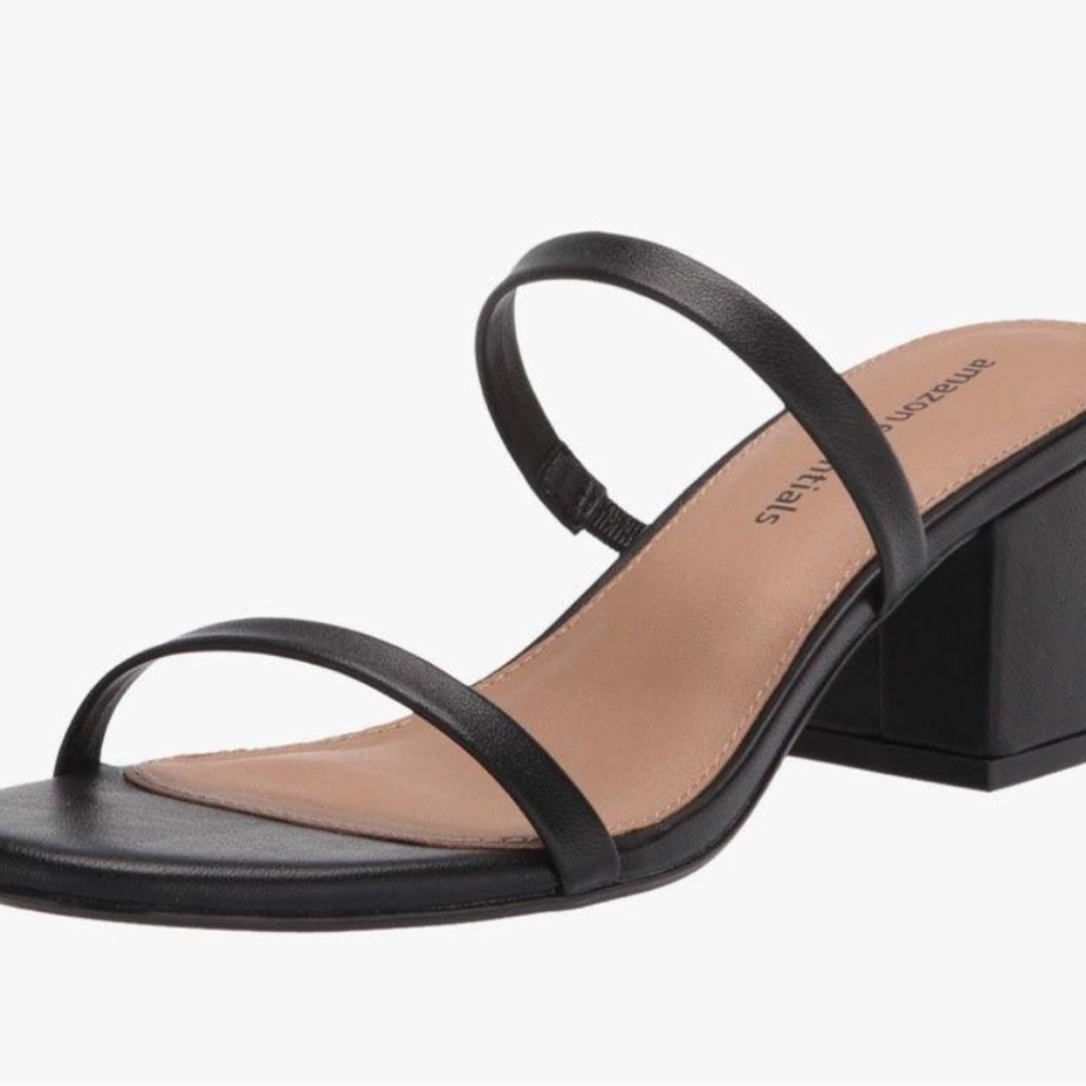 Amazon Essentials Black Strappy Heels